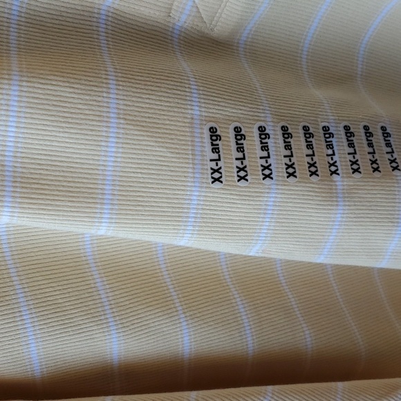 Greg Norman pale yellow striped NWT SS polo size XXL - Picture 6 of 11